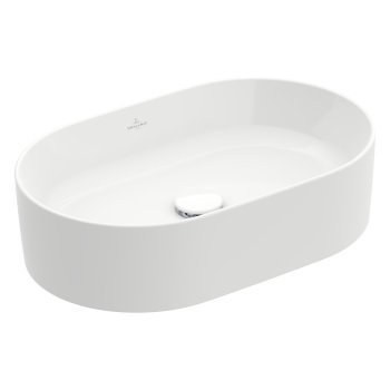 Раковина накладная Villeroy & Boch Collaro, овальный, 56×36 см, CeramicPlus, белый